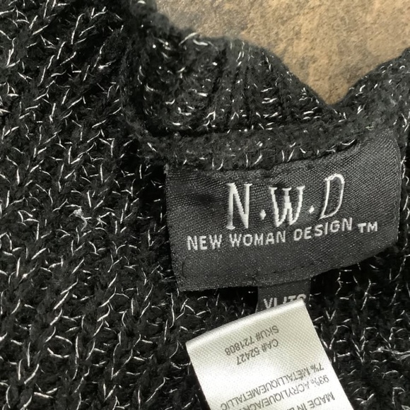 Black & Silver Cardigan fits M/L 36-37 bust - Picture 3 of 4